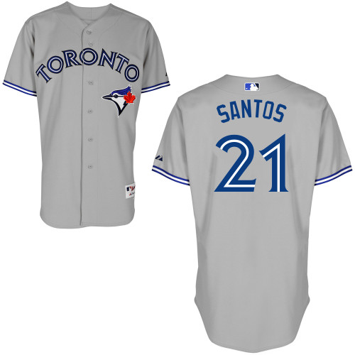 Sergio Santos #21 Youth Baseball Jersey-Toronto Blue Jays Authentic Road Gray Cool Base MLB Jersey